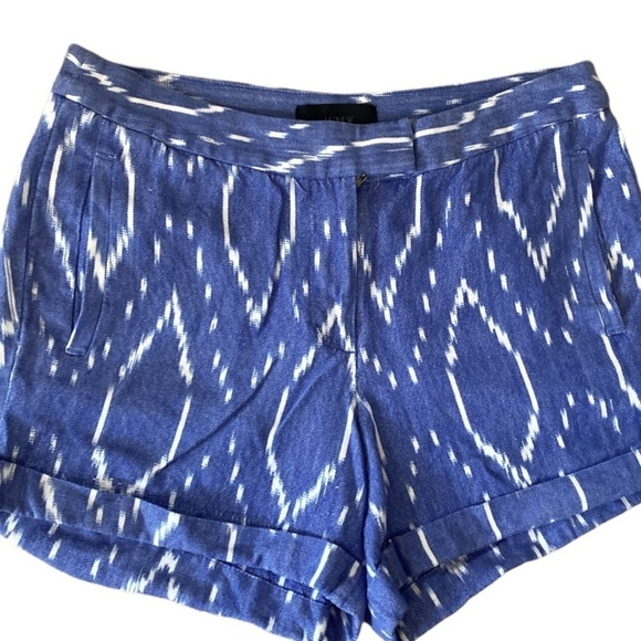 J. Crew Womens Sunfaded Ikat Print Cotton Shorts - Picture 2 of 7